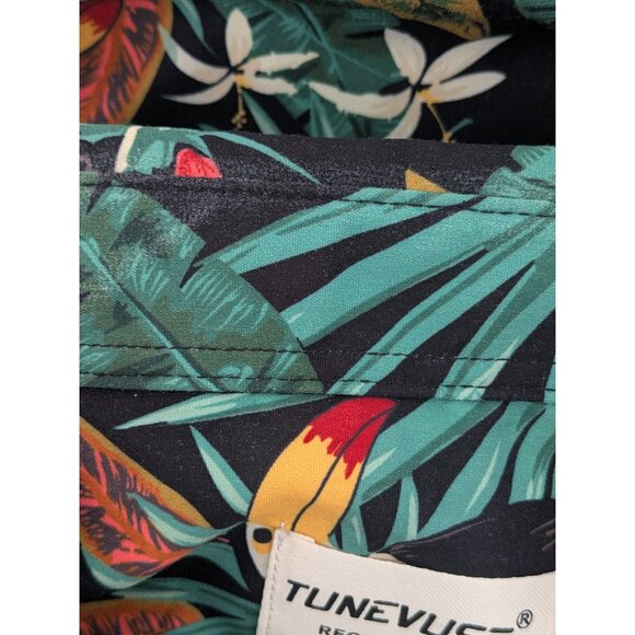 Tropical Toucan Hawaiian Shirt Men Size XXL Button Up Floral Aloha Print Coastal - Picture 3 of 7
